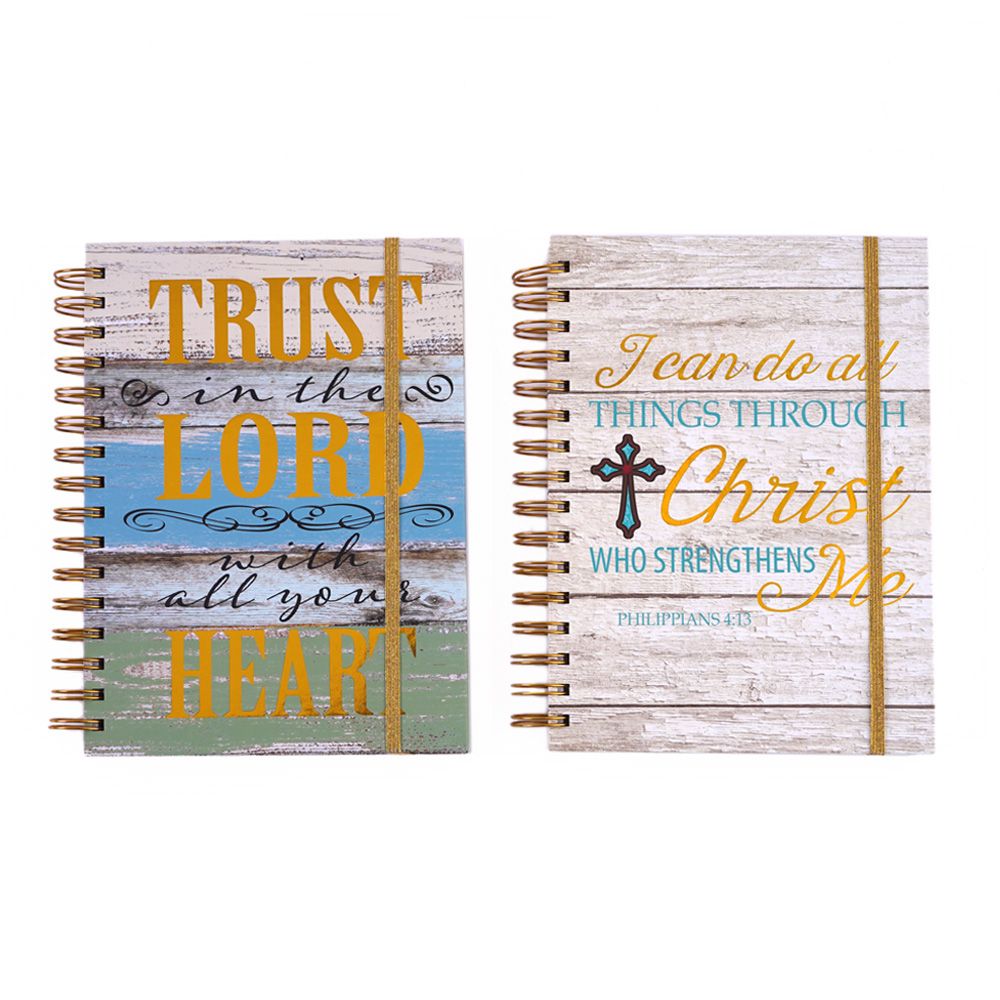 Picture of Eros Wholesale MG8047 8.5 x 6.25 in. Jumbo Spiral Farmhouse Blessings Hot Stamp Journal - 2 Designs - 160 Sheet - 24 Per Case - Case of 6