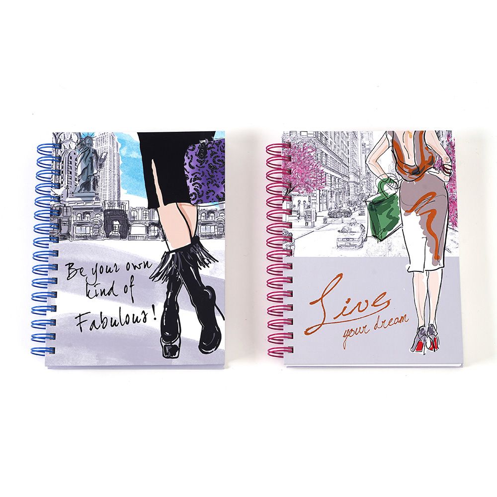 Picture of Eros Wholesale MG8048 8.5 x 6.25 in. Jumbo Spiral Fashionista Hot Stamp Journal - 2 Designs - 160 Sheet - 24 Per Case - Case of 6