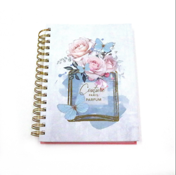 Picture of Flomo MG8050 8.5 x 6.25 in. 160 Sheet Jumbo Spiral Perfume Floral Hot Stamp Journal with 2 Designs - 24 per case