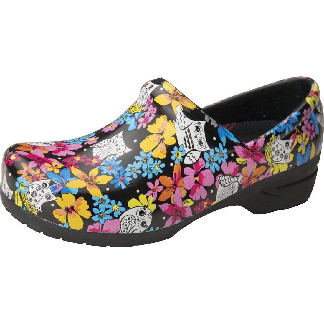 Picture of Anywear Srangel Fiff 6 Srangel Closed Back Plastic Clog - Fine Feathered Friends, Size 6