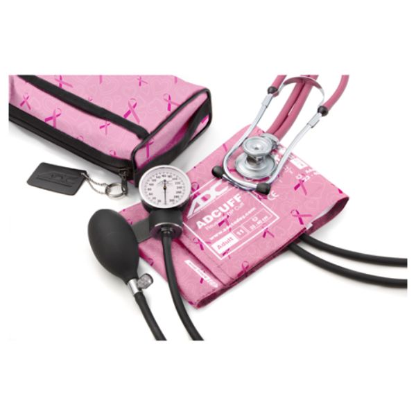 Picture of ADC AD76864111-BCA-OS Unisex Pro Combo II S.R. Adult Pocket Aneroid & Scope Kit&#44; Breast Cancer Awareness - One Size