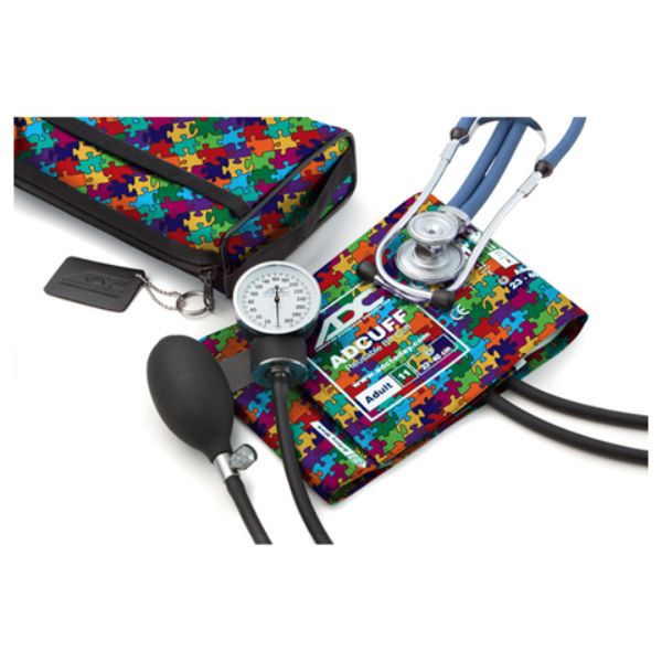 Picture of ADC AD76864111-PZ-OS Unisex Pro Combo II S.R. Adult Pocket Aneroid & Scope Kit&#44; Puzzle Pieces - One Size