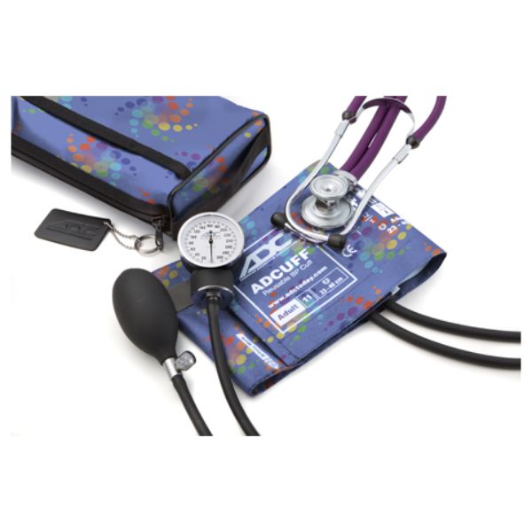 Picture of ADC AD76864111-BS-OS Unisex Pro Combo II S.R. Adult Pocket Aneroid & Scope Kit&#44; Blue Swirly - One Size