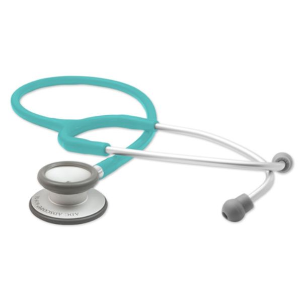 Picture of ADC AD619-TUR-OS Student Lightweight Unisex Adscope-Ultra Lite Clinician Stethoscope, Turquoise - One Size