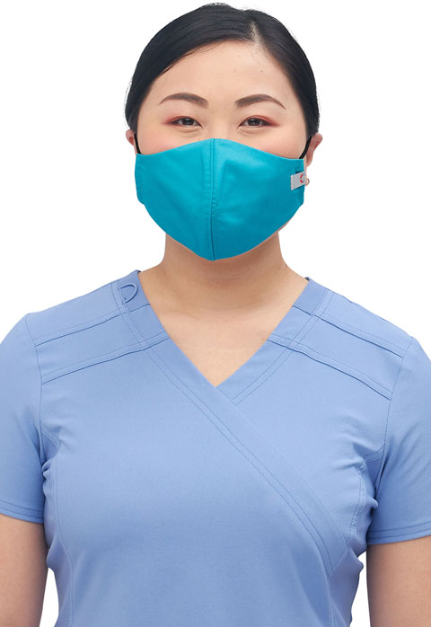 Picture of Cherokee WW560AB-TLB-S-M Unisex Adult Face Covering Mask Bundle Pack&#44; Teal Blue - Small & Medium&#44; Pack of 5