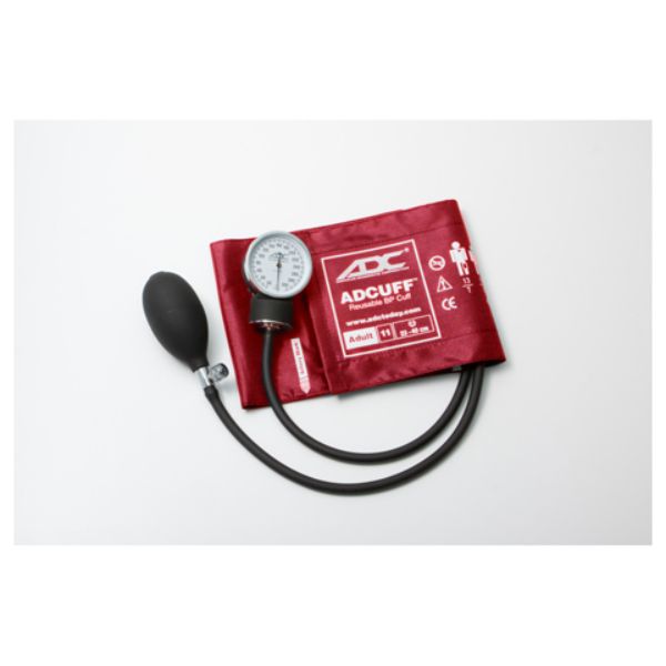 Picture of ADC AD76011Q-RED-OS Unisex Prosphyg 760 Adult Pocket Aneroid Sphygmomanometer&#44; Red - One Size