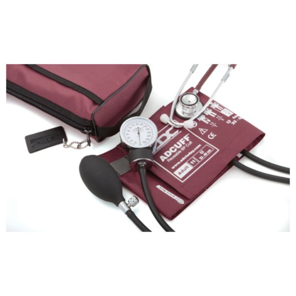 Picture of ADC AD76864111-BD-OS Unisex Pros Combo II S.R. Pocket Aneroid Sphygmomanometer&#44; Burgundy - One Size