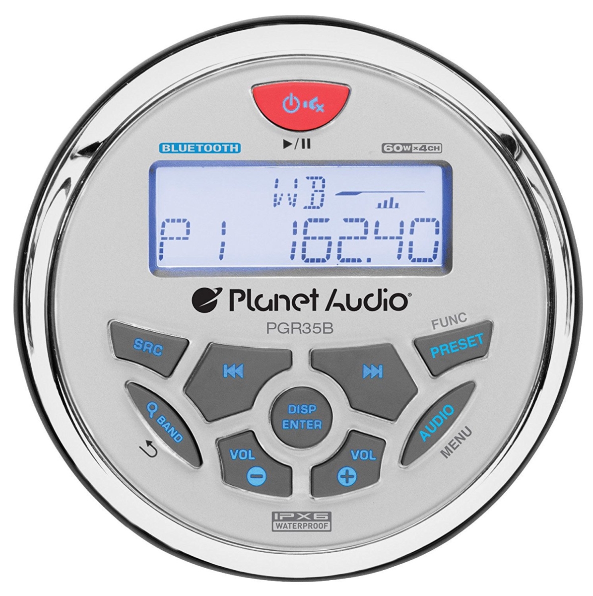 Picture of Planetaudio PGR35B Gauge MECH-LESS Multimedia Player CD or DVD, Receiver with Audio Streaming