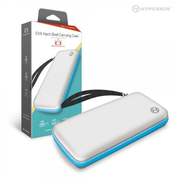 Picture of Hyperkin M07415-WHTQ Eva Hard Shell Carrying Case for Nintendo&#44; White & Turquoise