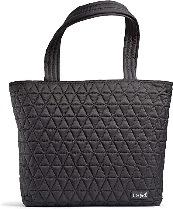 Picture of Medport 7447FFP2561 Fit & Fresh Metro Quilted Tote with Lunch Compartment - Black