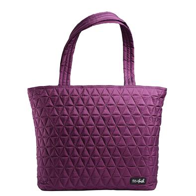 Picture of Medport 7447FFP2562 Fit & Fresh Metro Quilted Tote with Lunch Compartment - Plum