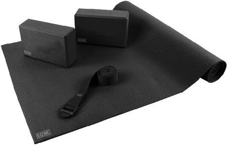 Picture of EDX EDXY4PKBLK Essential Yoga Kit&#44; Black - 4-Piece
