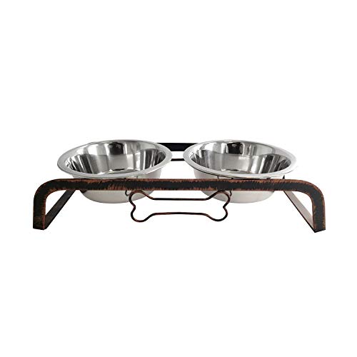 Picture of OCI 38 American Pet Elevated Rustic Dog Feeder
