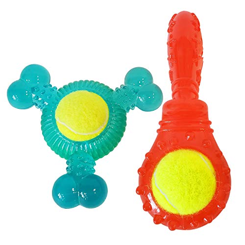 Picture of OCI 413 American Pet Textured Tennis Ball & Chewing for Dog&#44; Blue & Red