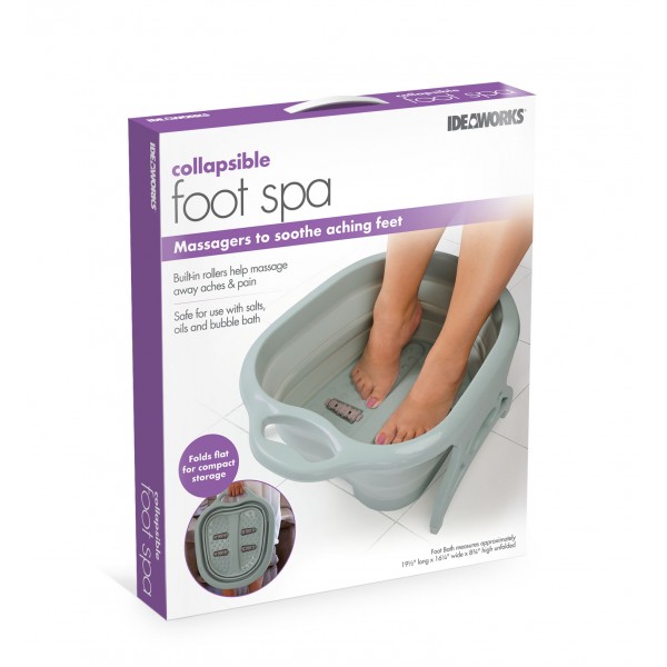 Picture of Jobar JB8384 Ideaworks Collapsible Footbath with Built in Rollers, Gray