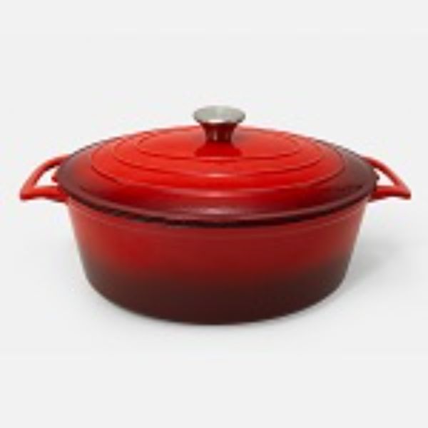 Picture of Cookpro 441 ExcelSteel 6 qt. Oval Casserole Pan with Enamel Coating&#44; Red