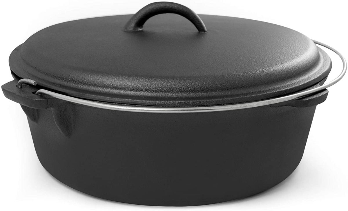 Picture of Cookpro 517 6 qt. Round Cast Iron Dutch Oven with Handles & Lid&#44; Black