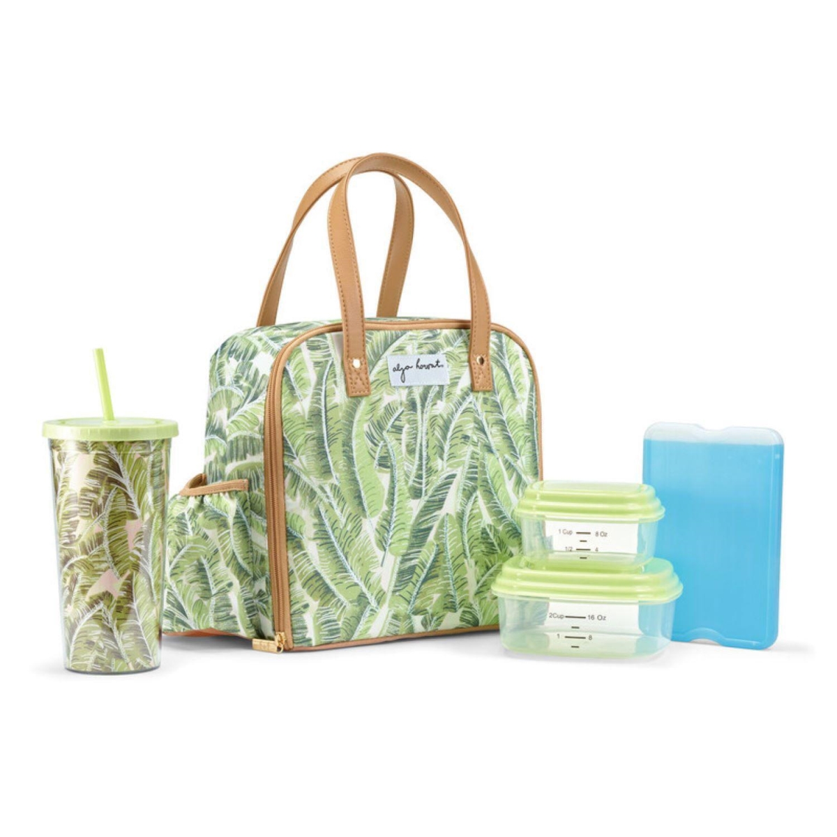 Picture of Fit & Fresh 2950ALJSC3034 Artist Collection Deluxe Lunch Kit, Green