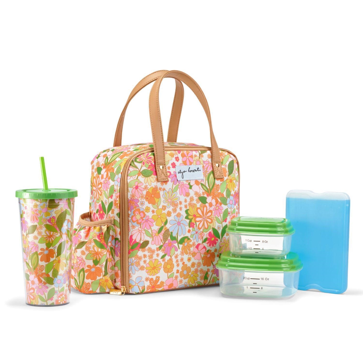 Picture of Fit & Fresh 2950ALJSC3035 Artist Collection Deluxe Lunch Kit, Multicolor Floral