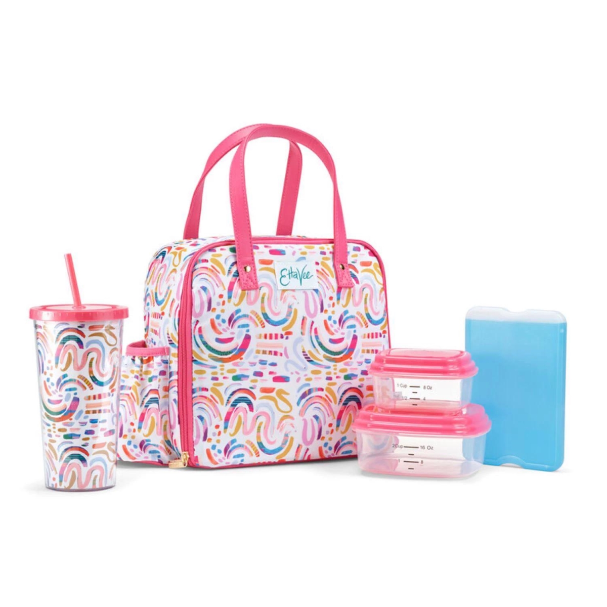 Picture of Fit & Fresh 2950ETVSC3032 Artist Collection Deluxe Lunch Kit, Rainbow