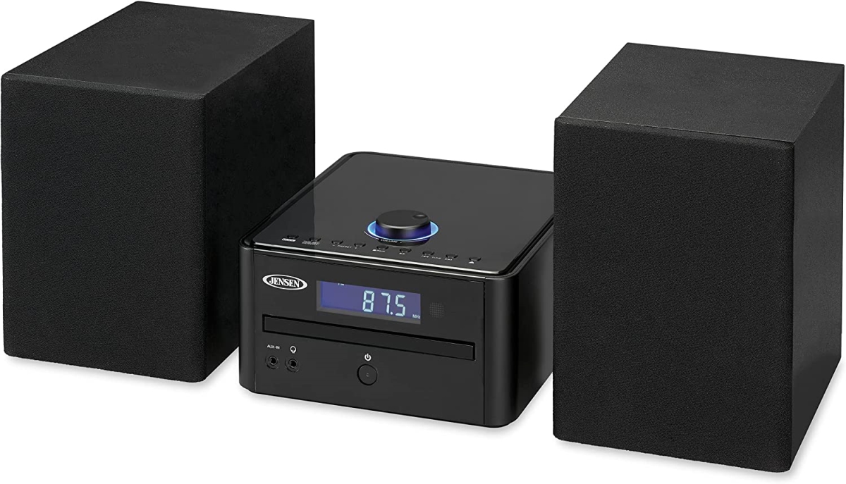 Picture of Jensen JBS-210 Stereo 4W RMS CD Music System with Bluetooth&#44; Digital AM-FM Receiver&#44; 2 Speakers & Remote&#44; Black