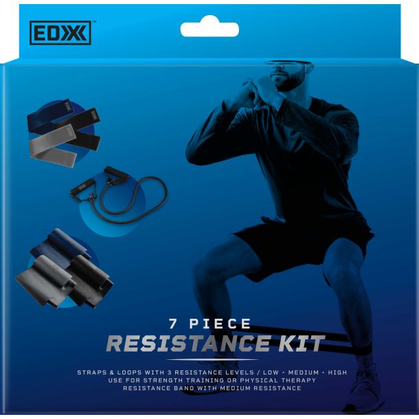 Resistance Band, Multi Color - Set of 7