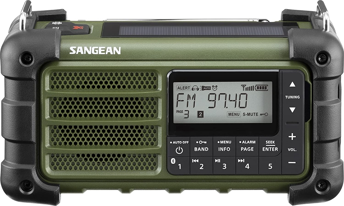 Picture of Sangean MMR-99 MMR Bluetooth&#44; AUX & Weather Multi-Powered Digital Tuning Emergency Radio&#44; Forest Green