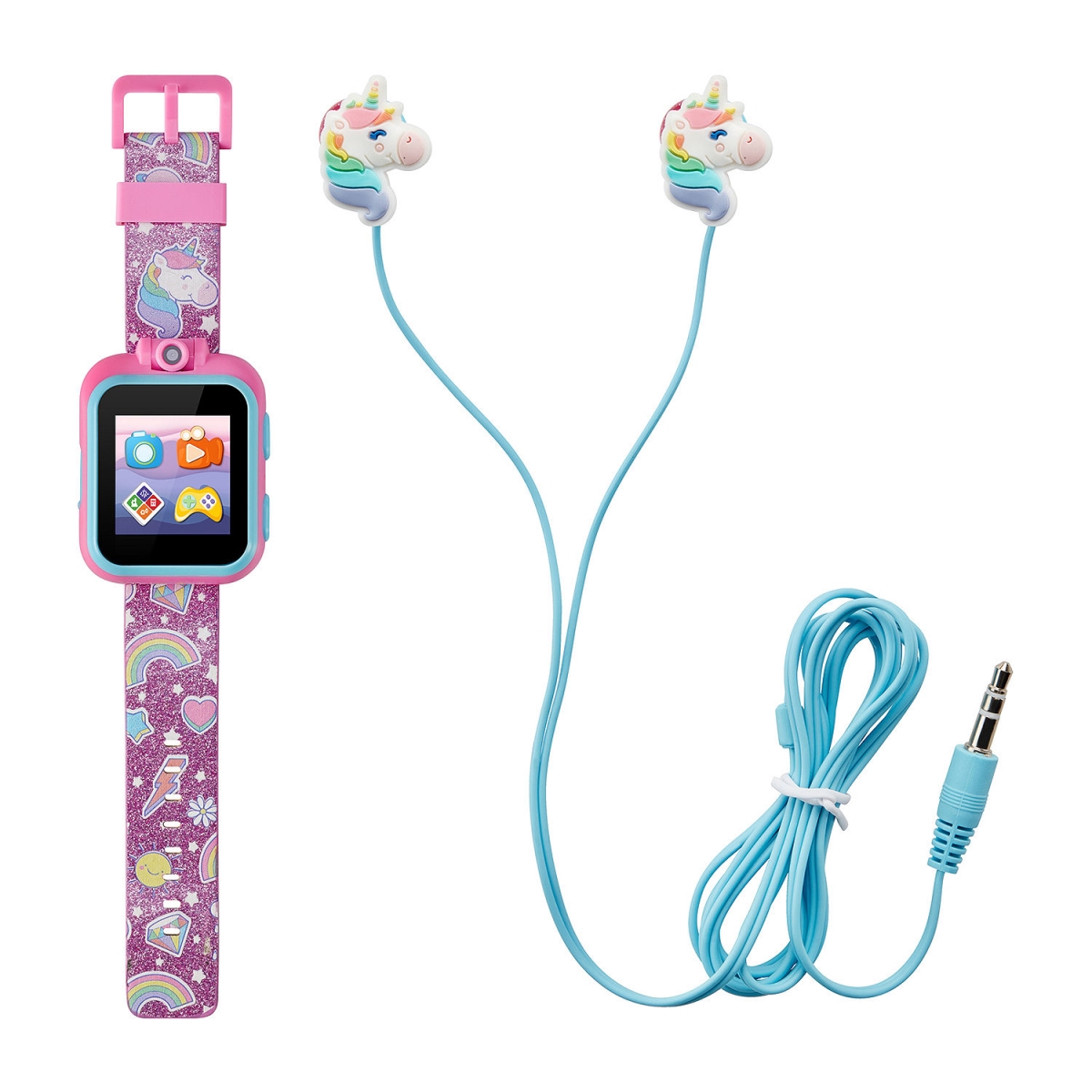 PZ205B-42-F01 Itouch Wearables Glitter Kids Smartwatch & Earbuds Set, Purple -  PlayZoom