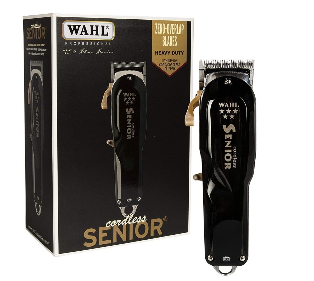 Picture of Wahl 8504-400 Professional 5-Star Series Senior Cordless Clipper&#44; Black