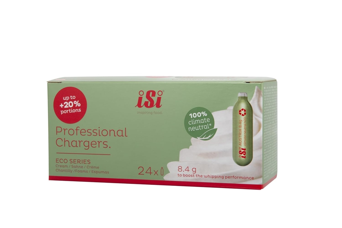 Picture of ISI North America 73701 8.4 g Culinary Eco Series Professional Cream Chargers&#44; Pack of 24