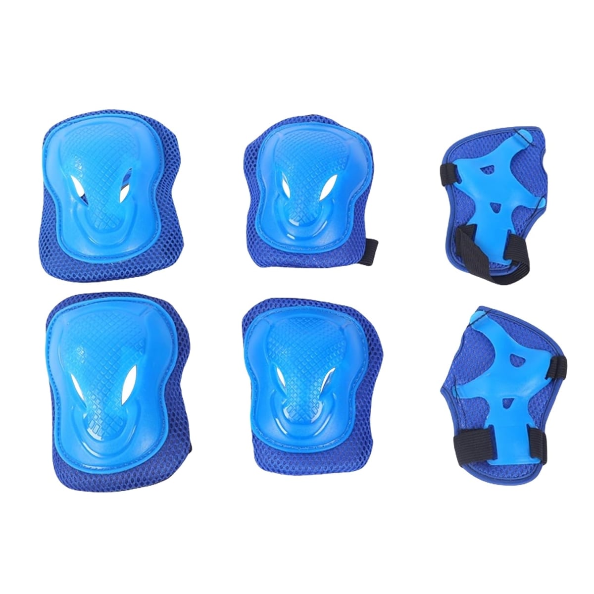 EL-1028BLUE Protective Guard Kit for Skating, Cycling & Skateboarding with Knee, Elbow & Wrist Protector - Blue