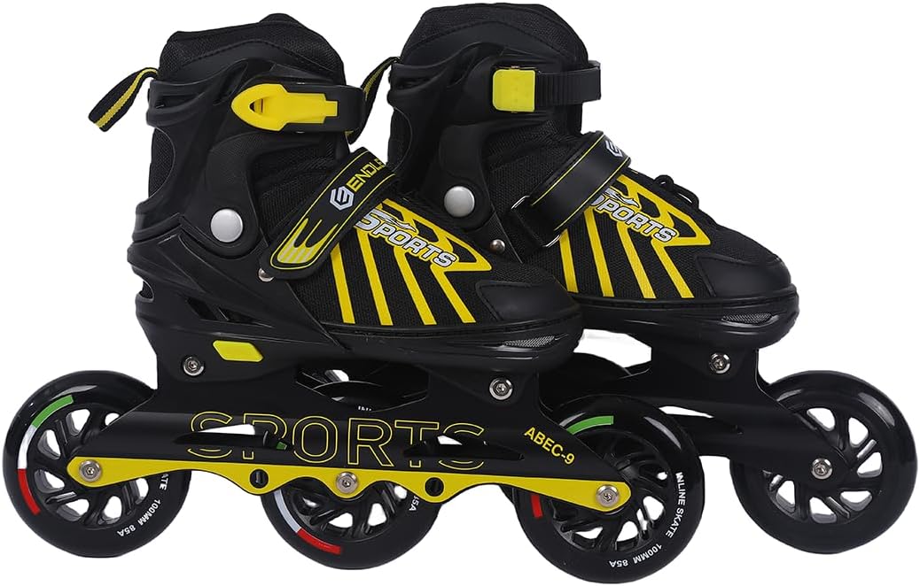 Picture of Endless EL-1031LYELLOW Inline Adjustable Skates - Yellow - Large