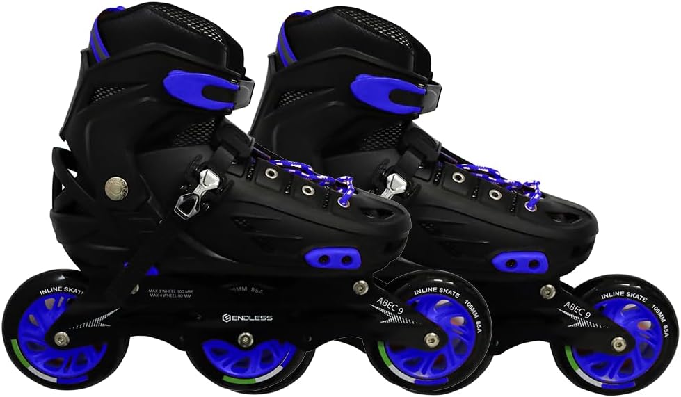 Picture of Endless EL-1033LBLUE Inline Adjustable Skates - Blue - Large