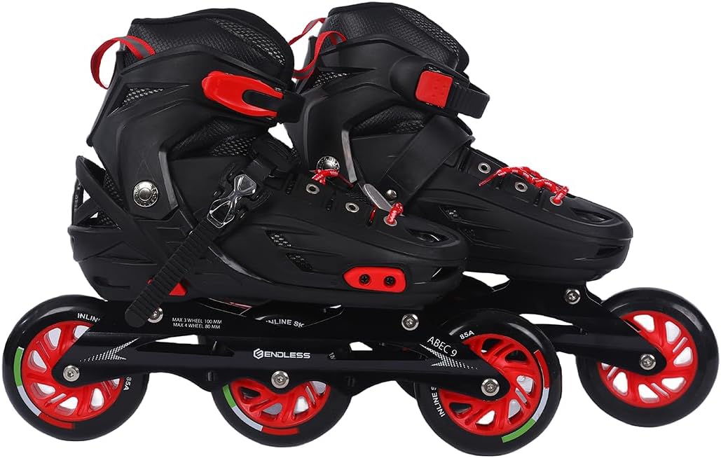 Picture of Endless EL-1033MRED Inline Adjustable Skates - Red - Medium