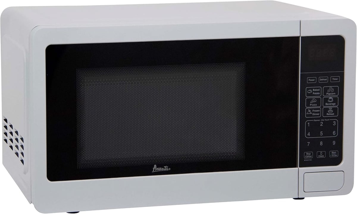 Picture of Avanti MT7V0W 700W Compact Microwave Oven with 6 Pre Cooking Settings, Speed Defrost & Electronic Control Panel - White