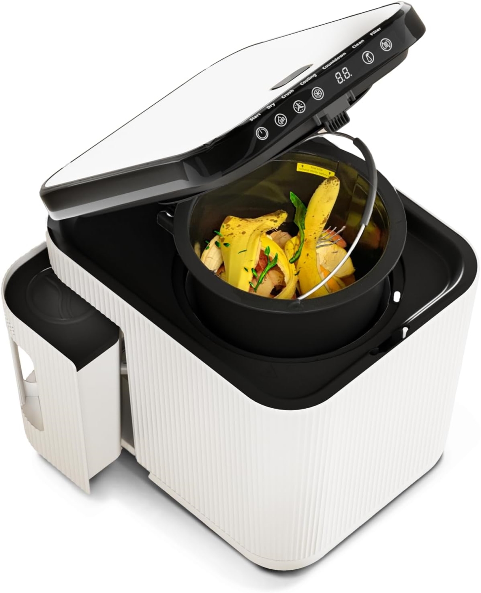 VA42272A 3 Liter Electric Composter for Kitchen - Large - White