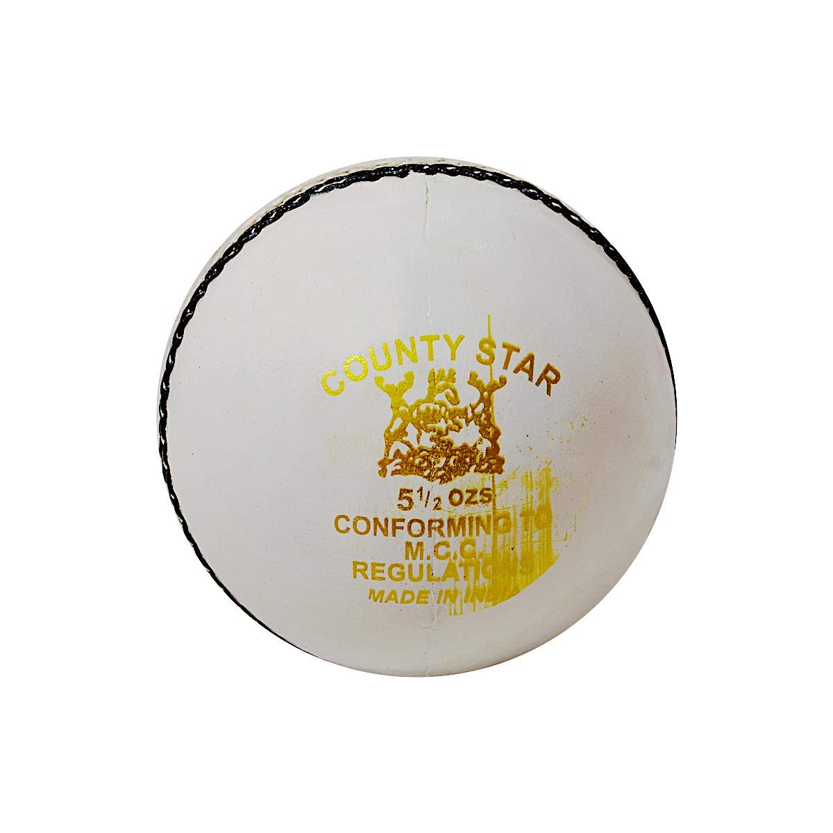 1600891 County Star Leather Cricket Ball - White