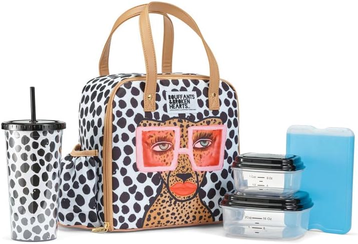 Picture of Medport 2950BBHSC2938 Insulated Women Lunch Bag - Tropical Glam Cat