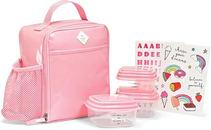 Picture of Medport 2841KFFSC3068 DIY Sticker Insulated Lunch Box - Pink
