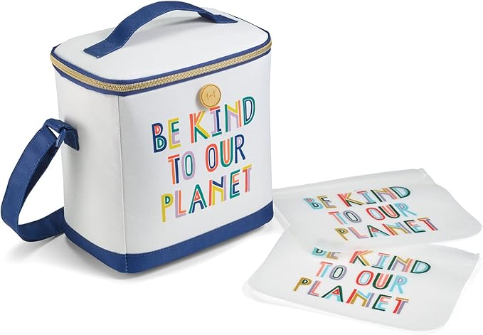 Picture of Medport 2848KFFSC2804 Insulated Lunch Box with 2 Reusable Snack Bags - Be Kind To Our Planet