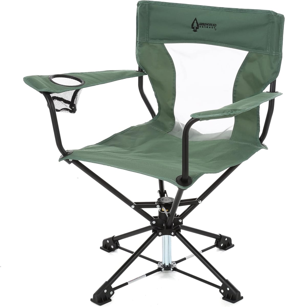 KKS0315U Swivel Hunting Seat, Forest Green - Solid Back