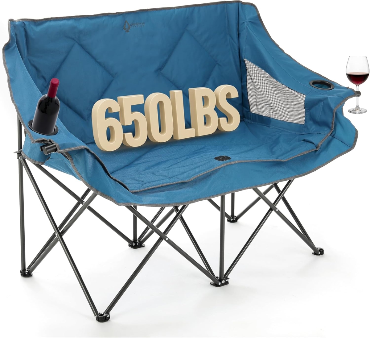 KKS0269U Portable Duo Camping Chair, Ocean Blue