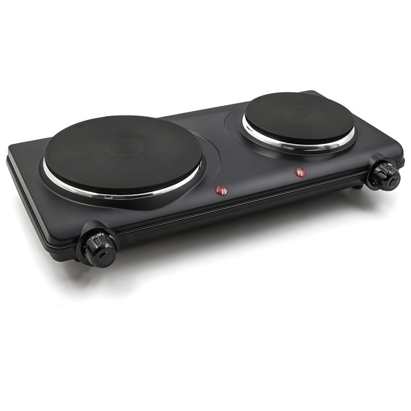 Picture of Maximatic EDB503 Elite 120 V Electric Double Cast Burner Hot Plate, Black