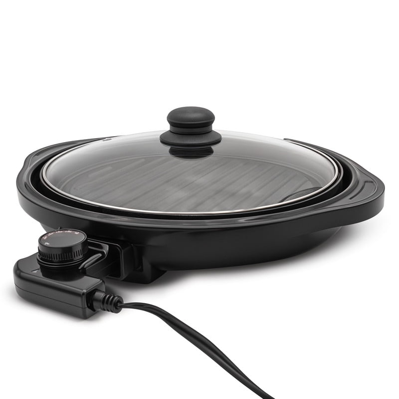 Picture of Maximatic EMG0151 Elite Cuisine 11 in. Electric Indoor Grill with Tempered Glass Lid, Black