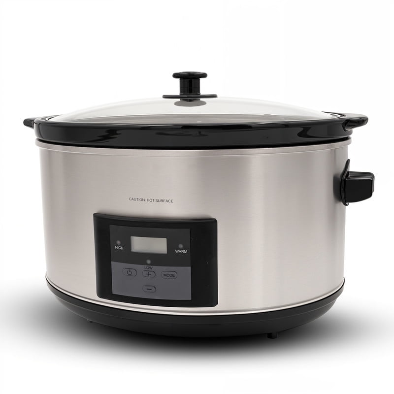 Picture of Maximatic MST509 Elite 8.5 qt. Oval Stainless Steel Digital Slow Cooker, Silver