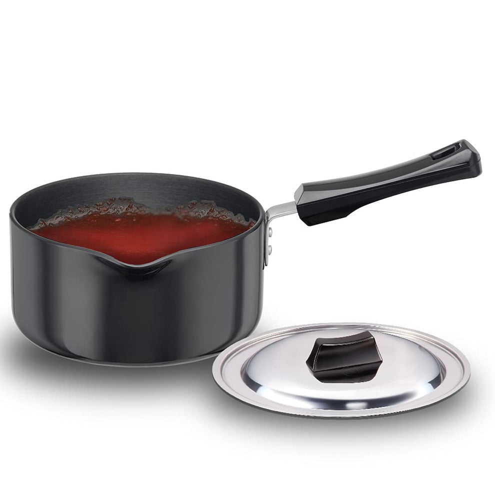 IAS20S 2L Saucepan Hard Anodized Ezee Pour - Black
