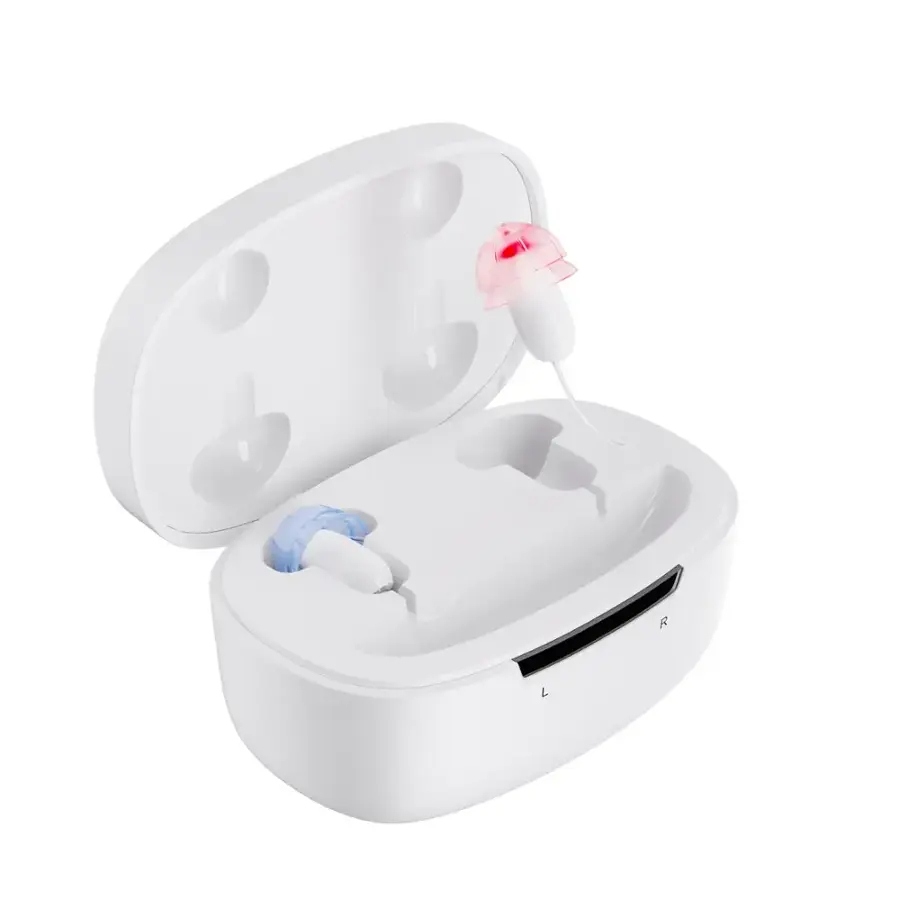 CE-A80B Core One OTC IIC Hearing Aids - White