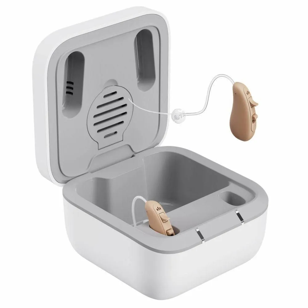 CE-D12BT Solid Behind-the-Ear OTC Hearing Aids - Tan
