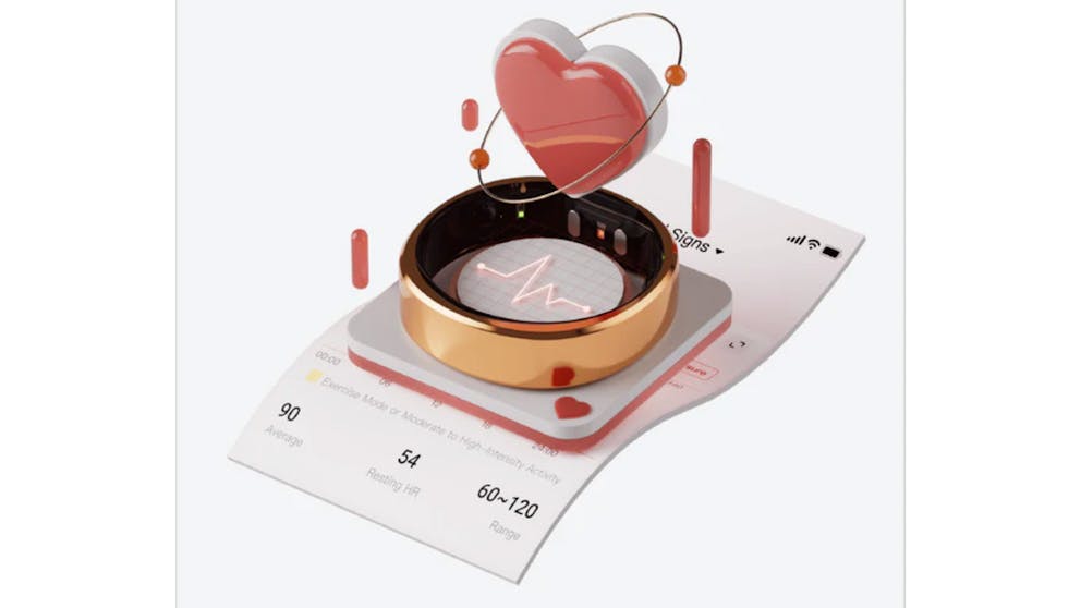 123031004 Gen Smart Ring, Rose Gold - Size 10