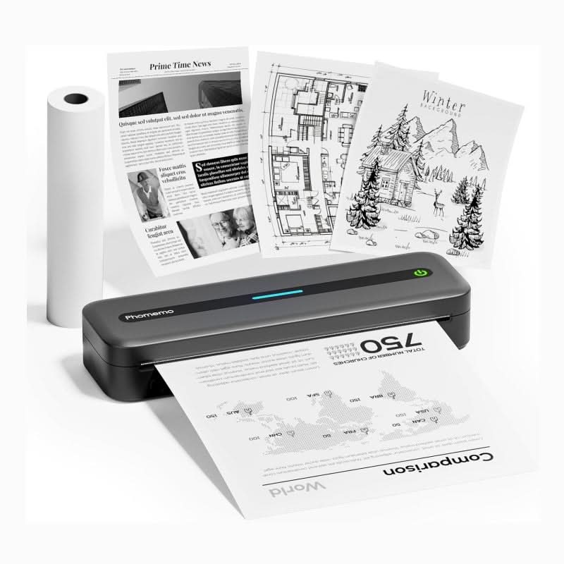 M832-GY X-Letter Thermal Portable Printer - Gray
